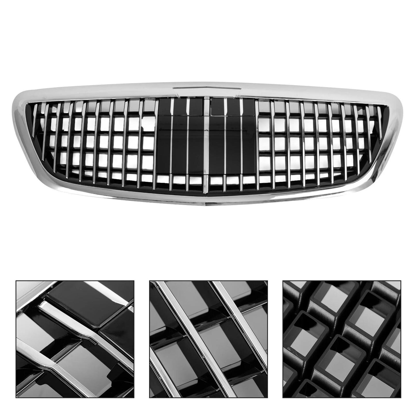 Fit 2014-2020 Mercedes Benz S-Class W222 S450 Chrome Front Grille MayBach W/ACC