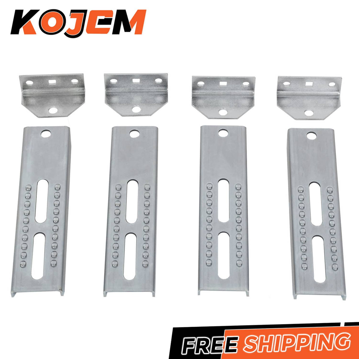 Solidspare (4)10" Boat Trailer Swivel Top Bunk Board Bracket Bolster Adjustable Bracket Kit