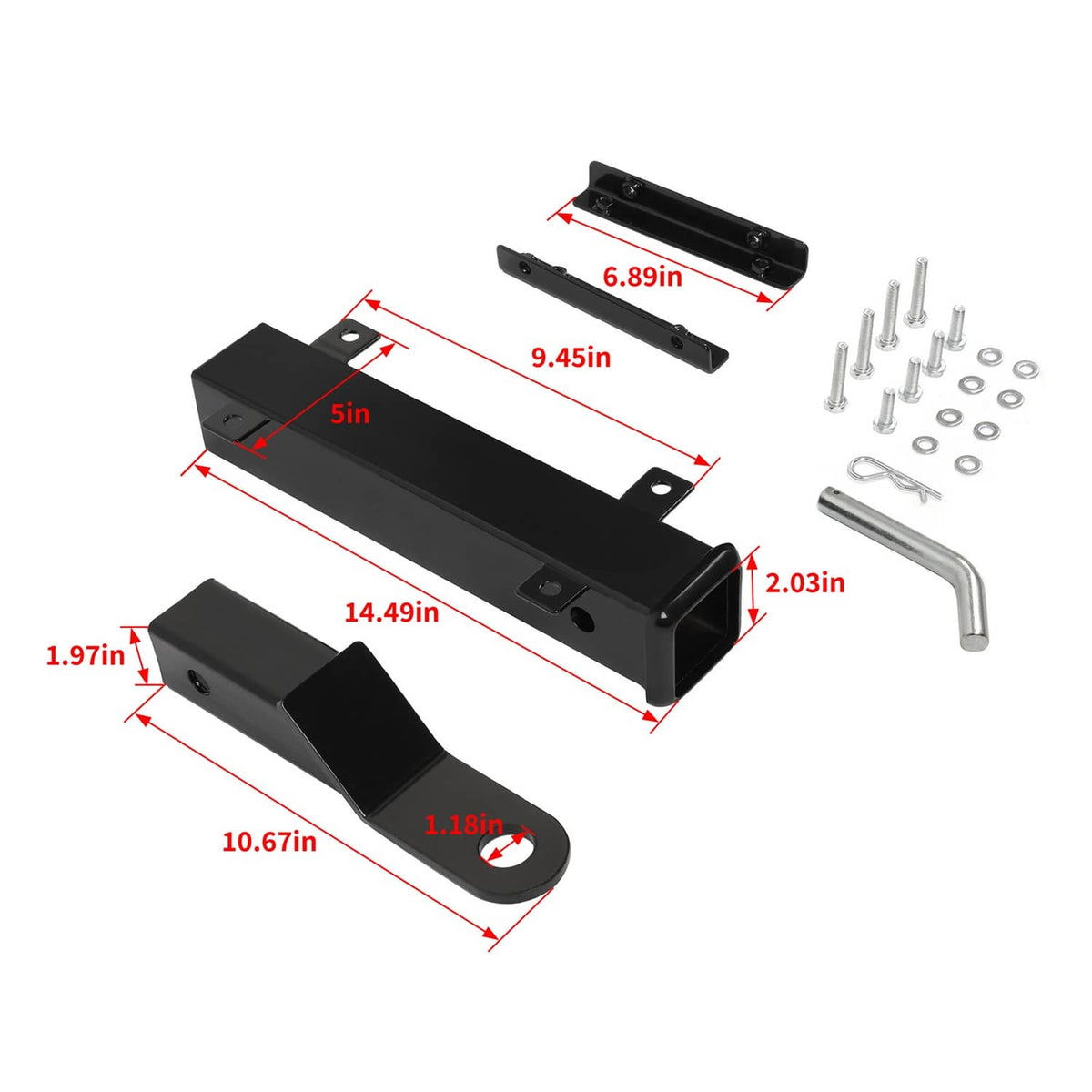Solidspare For Club Car EZGO Yamaha Golf Cart Trailer Hitch w/ 2" Receiver Step on Back