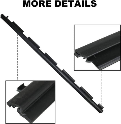 Solidspare 2Psc Outer Front Window Sweep Weatherstrip Seal Set for Chevy GMC Pickup Truck