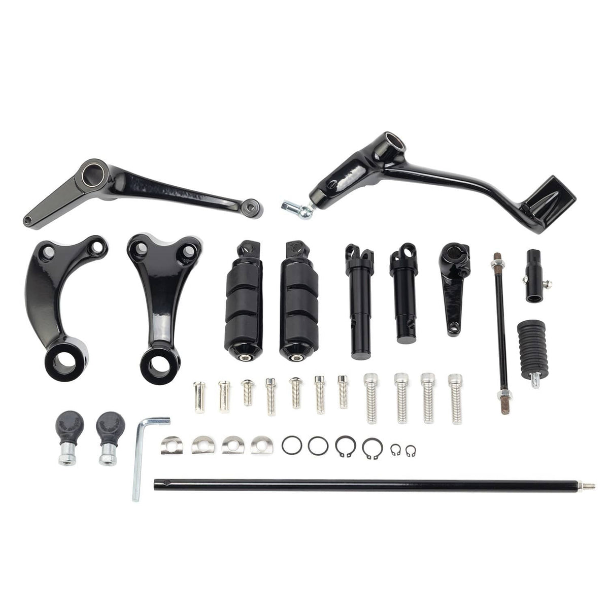 Solidspare For Harley Sportster XL883 1200 14-22 Forward Controls Kit Pegs Levers Linkages