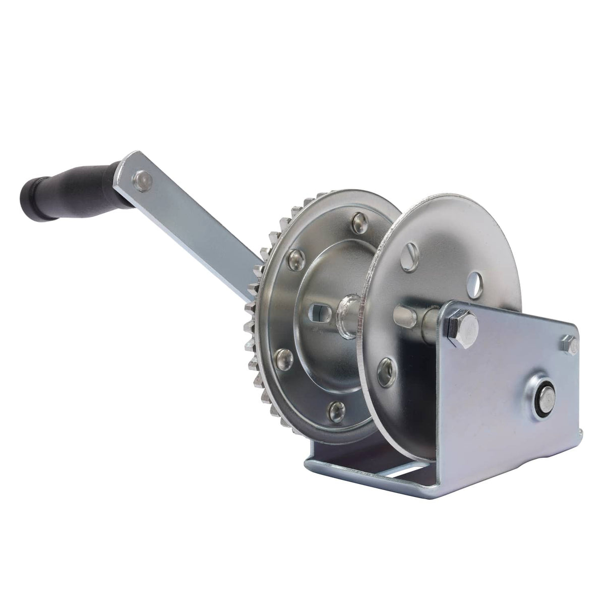 Solidspare 1400LBs Steel Horizontal Hand Pulling Ratchet Winch Galvanized For Boat Trailer