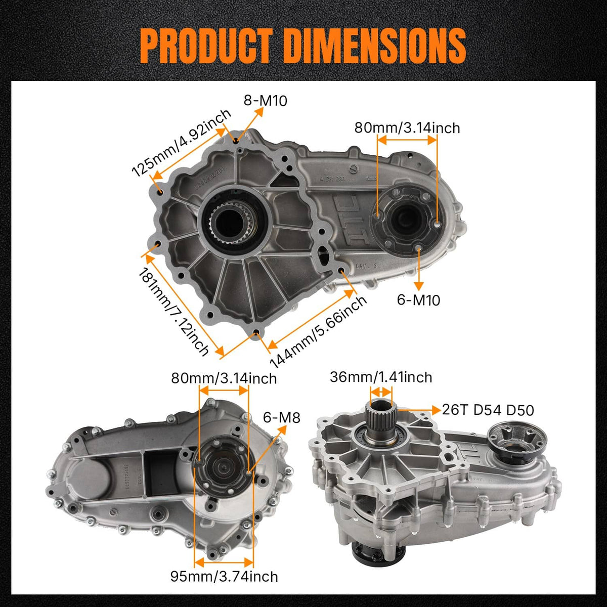 Solidspare Transfer Case Assembly Fit For Jeep Grand Cherokee 3.6L V6 4X4 2011 2012 2013