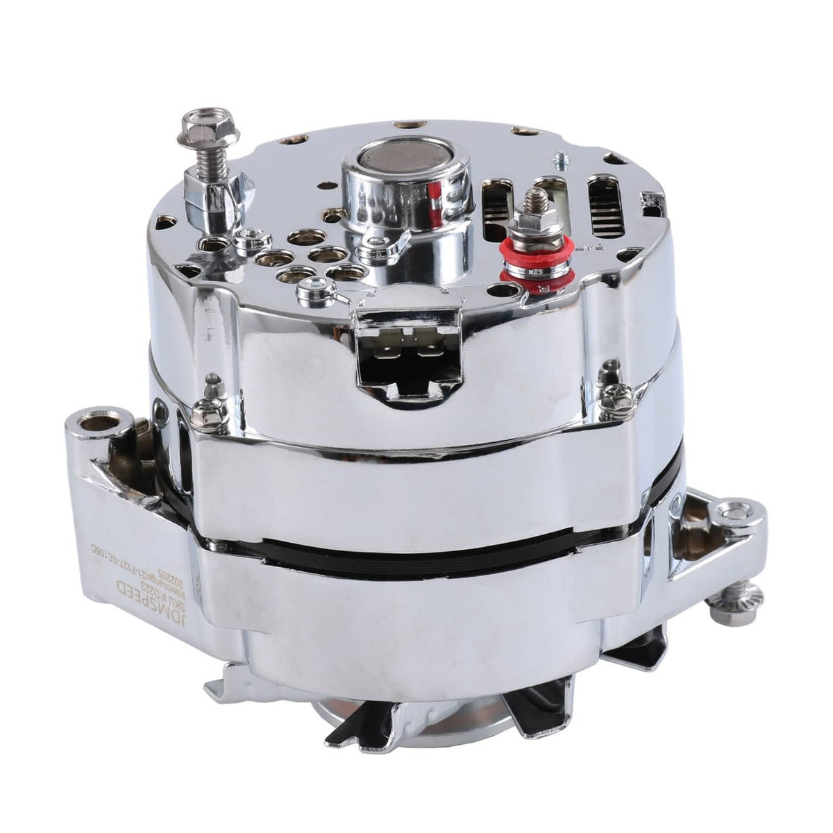 Solidspare Chrome Alternator For SBC BBC Chevy GM 1 Wire Street Rod-High Output ADR0335-C