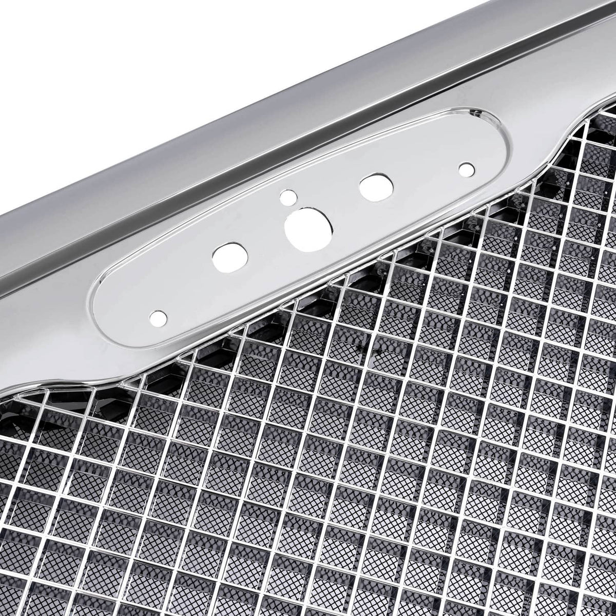 Solid Spare Fits 00-12 Freightliner Columbia Front Grille W/BUG Screen Chrome Mesh Style