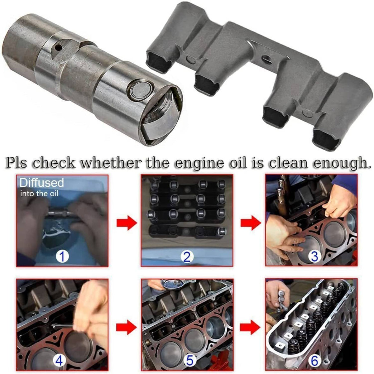 Solidspare Set GM LS7 Lifters & Guide Trays For Chevy GMC LS/LQ 4.8 5.3L 5.7L 6.0L 6.2L