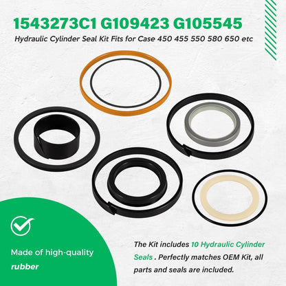 Solidspare G109423 G105545 1543273C1 Hydraulic Cylinder Seal Kit for Case 450 455 550 580