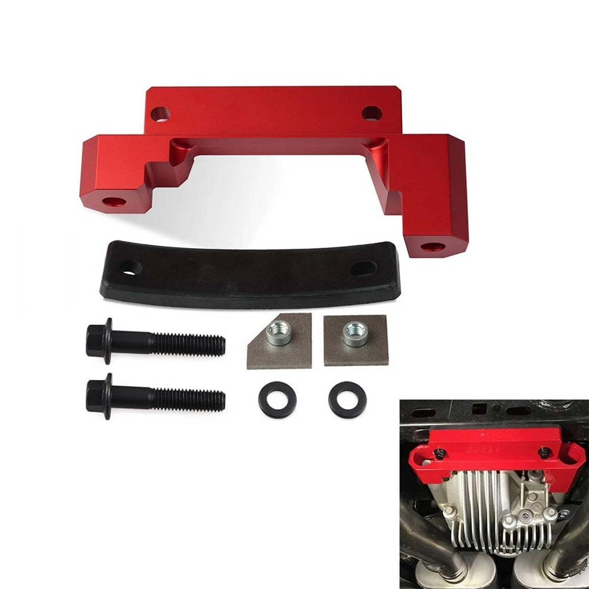 Solid Spare Fit 2015-2023 Dodge Diff Brace Anodized Red SRT Hellcat Scat Redeye Differential