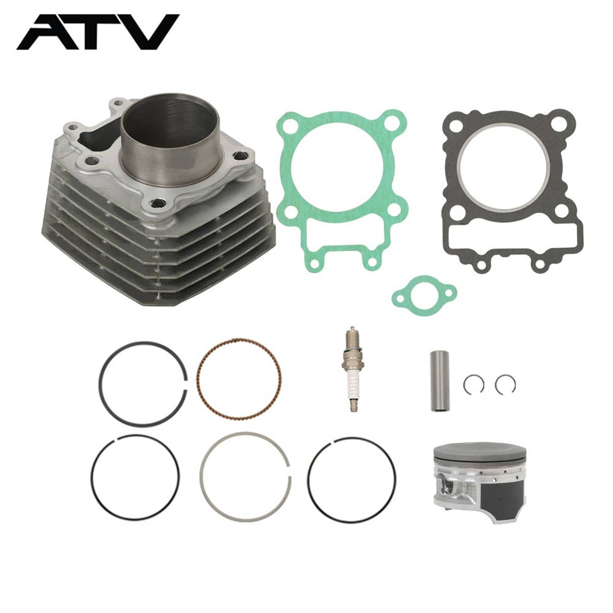 Solidspare For Kawasaki Bayou KLF 250 Cylinder Jug w/ New Piston & Top End Kit 2003-2010 11