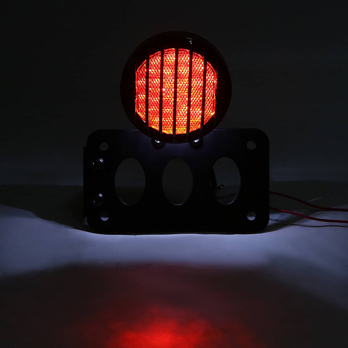 Solidspare Motorcycle LED Tail Brake Run Light Bracket For Harley Sportster Chopper Bobber