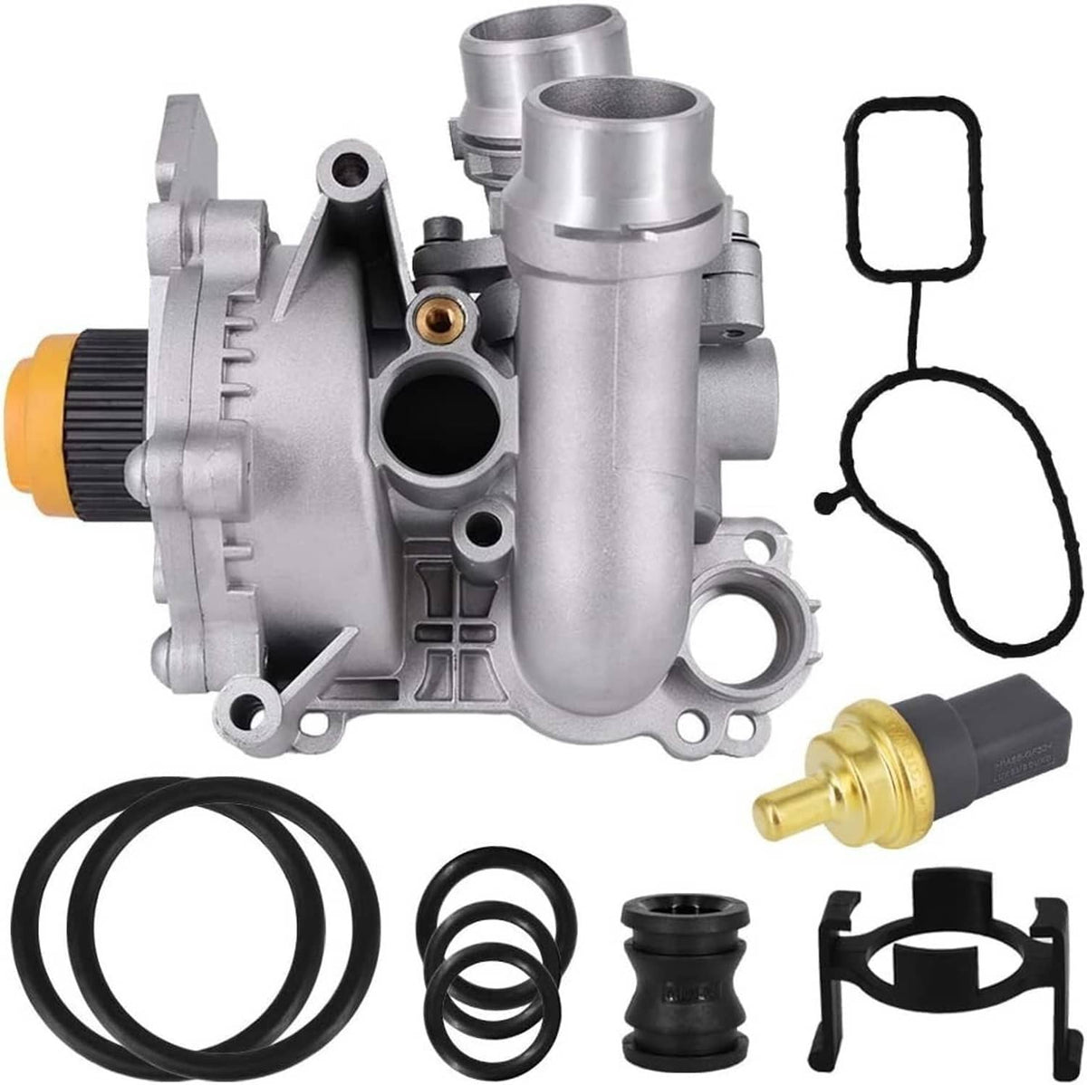Solidspare Water Pump & Thermostat For Audi A3 A4 A5 VW CC Tiguan GTI 1.8T 2.0T 06H121026