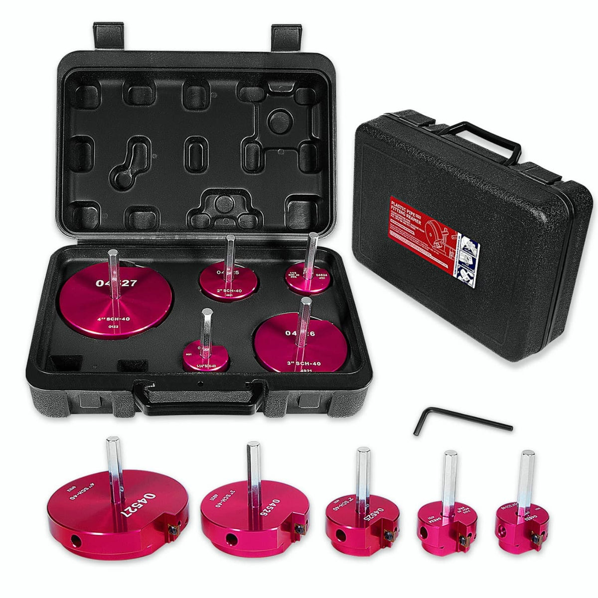 Solidspare 04520 for PPRK5 Plastic Pipe Fitting Reamer Kit fit into standard 1/2" drills