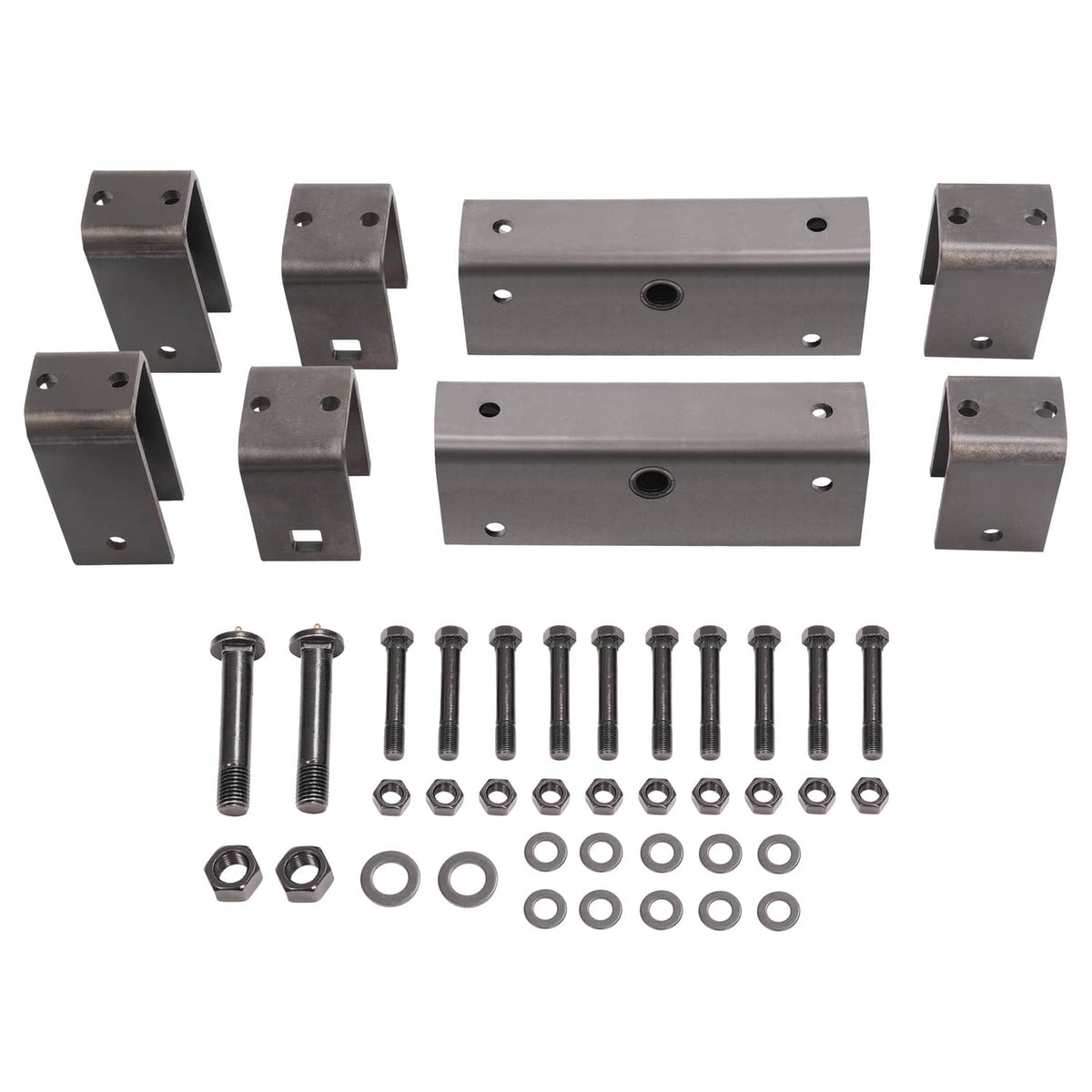 Solidspare 2" Slipper Spring Tandem Axle Hanger Kit w/ 2 Equalizer Bolts For Trailer
