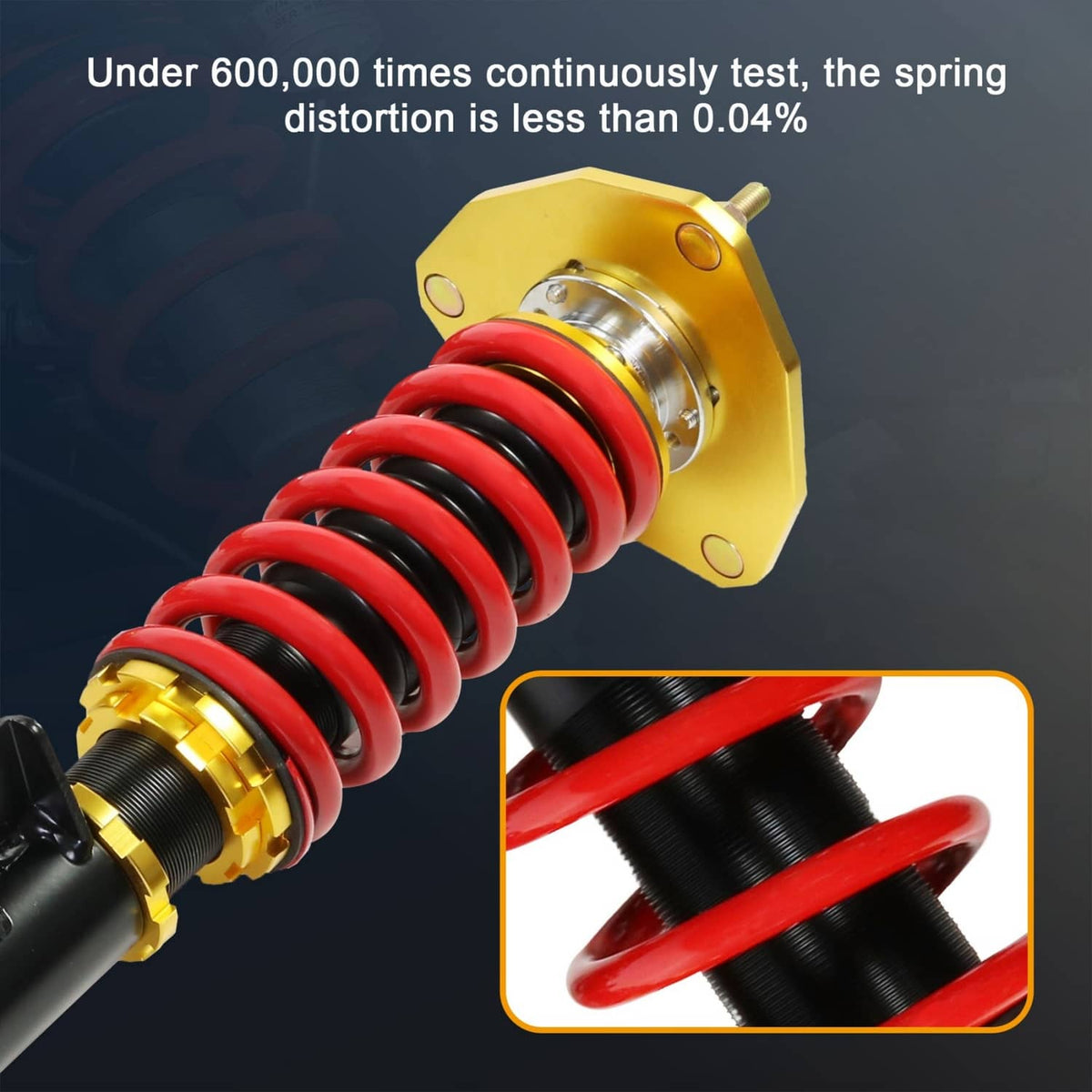 Solidspare Full Coilovers For 2000-2005 Mitsubishi Eclipse 3rd-Gen D53A / D52A Adj Height