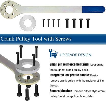 Solid Spare Intake/Exhaust Cam Sprocket Crank Pulley Gear Lock Tool Screw Kit For Subaru STD