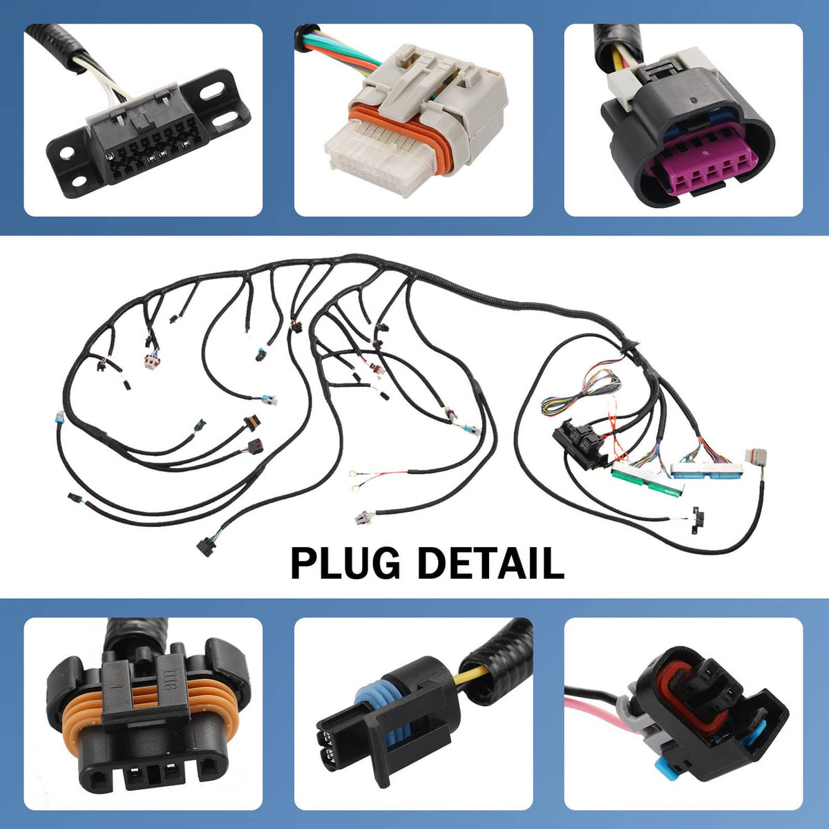 Solidspare T56 DBW Engine Wiring Harness Stand Alone LS3 For 4.8 5.36.0 Drive By Wire 03-07