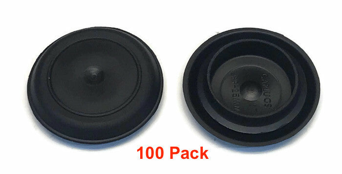 (100) 1" Inch Rubber Snap-In FLUSH MOUNT HOLE PLUG for Sheet Metal Fit Fender