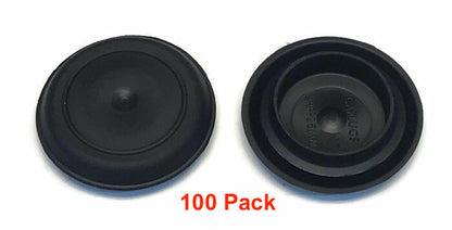 (100) 1" Inch Rubber Snap-In FLUSH MOUNT HOLE PLUG for Sheet Metal Fit Fender