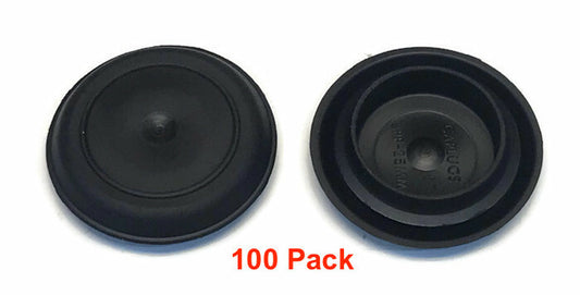 (100) 1" Inch Rubber Snap-In FLUSH MOUNT HOLE PLUG for Sheet Metal Fit Fender