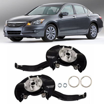 Solidspare Front Left&Right Wheel Hub Bearing & Steering Knuckle For Honda Accord 2008-2012