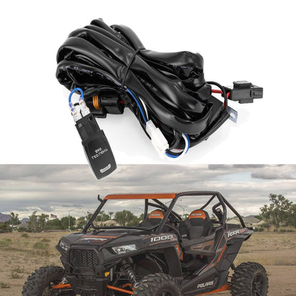 Solidspare For Polaris Ranger 570/900/1000 LED Light Bar Wiring Harness Rocker Switch Kit