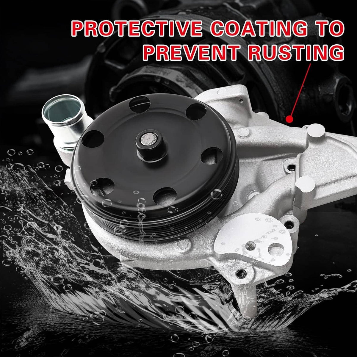 Solidspare Water Pump w/Thermostat for 14-20 Chevy Silverado 1500 GMC Sierra Cadillac CTS