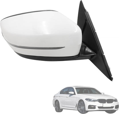 Solidspare New Passenger Side Mirror w/Blind Spot White For 2019-2023 BMW 320i 330i 330e