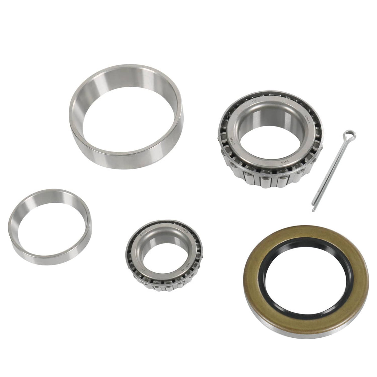 Solidspare 5200# Bearing Axle Kit 25580+ LM67048 1.25" Bearing Trailer Wheel & Mobile Home