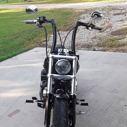 Solidspare BLACK 16" DNA MONSTER APE HANDLEBARS FAT BAR 2" FOR HARLEY BREAKOUT CVO SOFTAIL