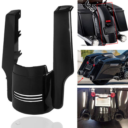 Solidspare Gloss Black 5" Stretched Rear Fender Extension Filler For Harley Touring 14-24