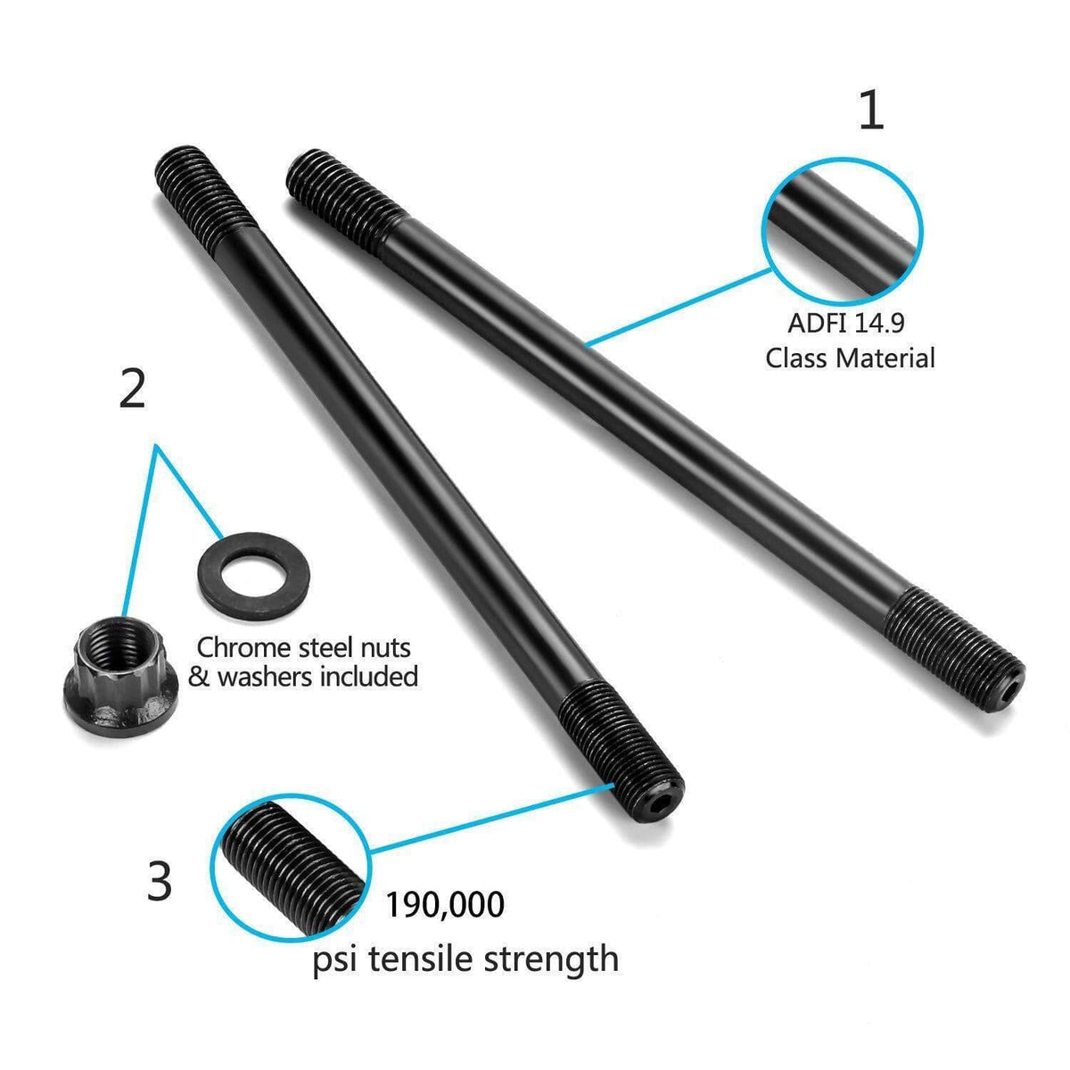 Solidspare Head Studs Stud 208-4303 Replacemen For Honda Acura GSR B18C B18C1 DOHC VTEC B18