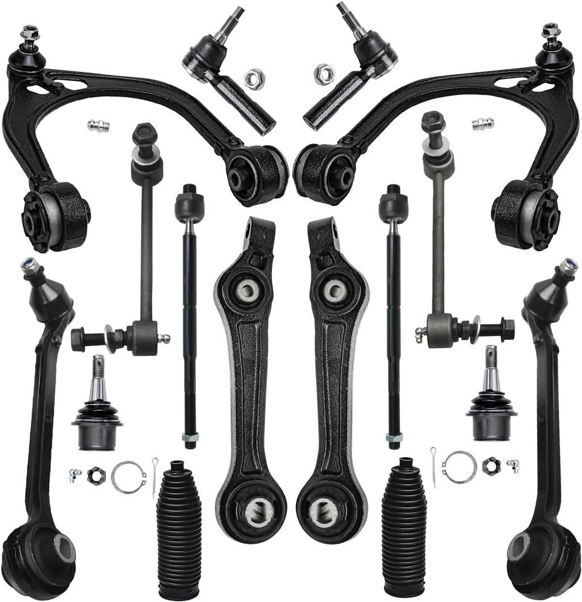 Solidspare 16Pcs Suspension Front Control Arm Kit for 2011-19 Dodge Charger Challenger 300