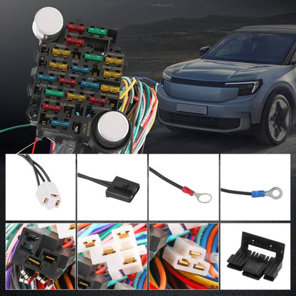 Solidspare 21 Circuit Wiring Harness Fit Chevy Ford Hotrods Universal Extra Long Wire
