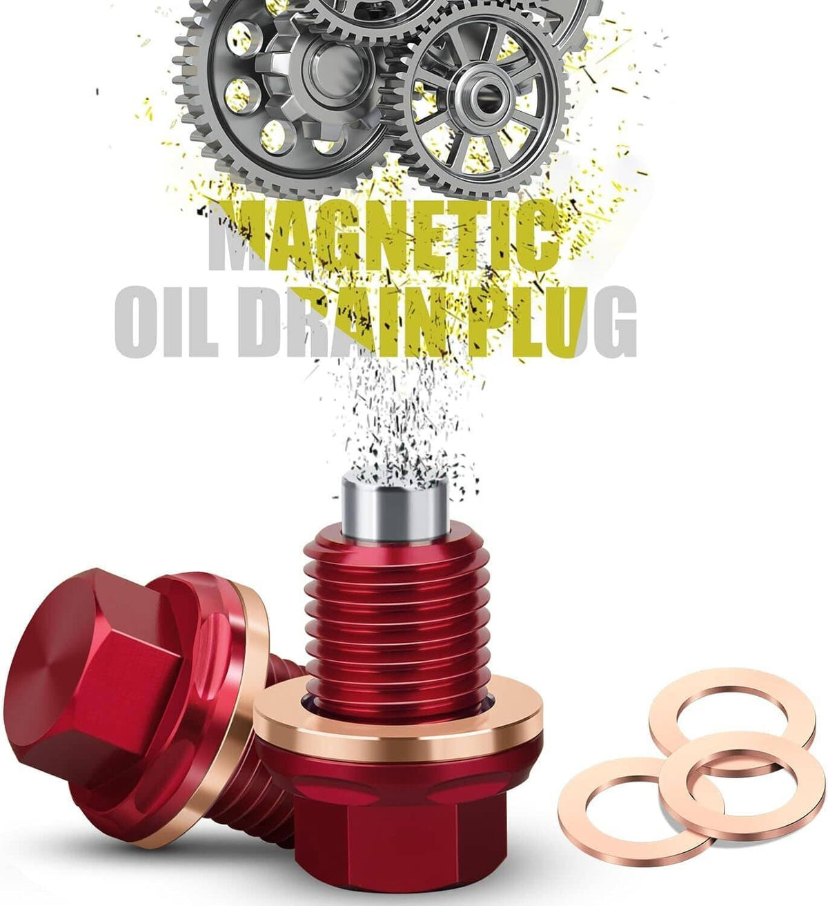 Solidspare M14x1.5mm Car Engine Magnetic Oil Drain Plug Screw Nut Bolt Sumps Universal