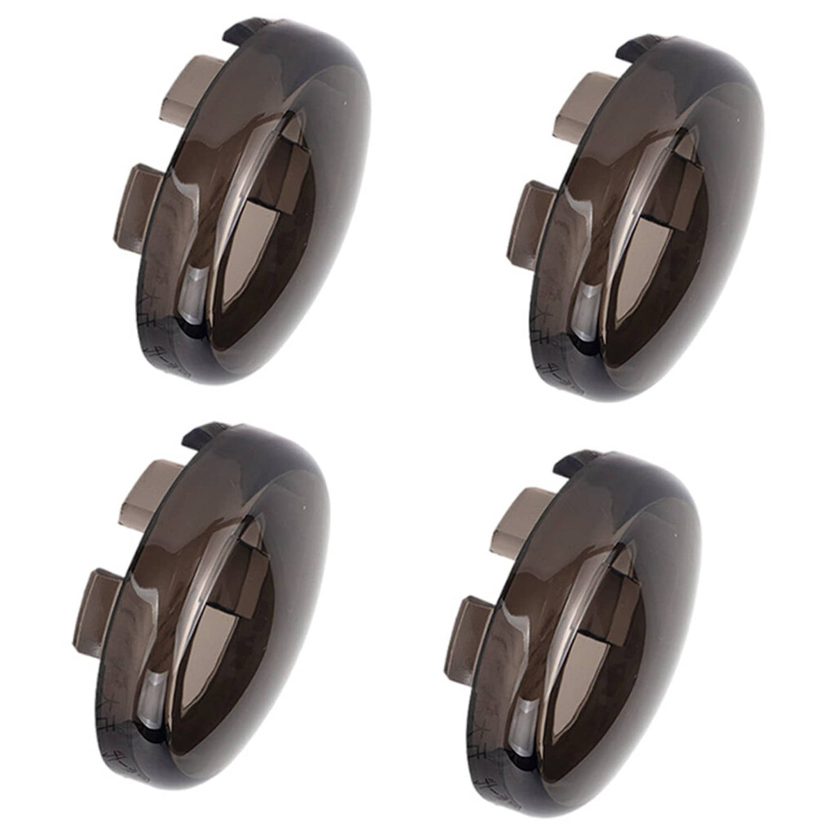 Solidspare 4PCS For Harley Heritage Softail Touring Turn Signal Light Lamp Cover Smoke Lens