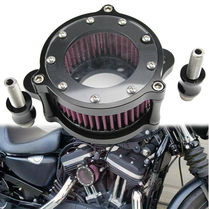 Solidspare Lucency Air Cleaner Intake Filter Systems For Harley Sportster XL 883 1200 04-17