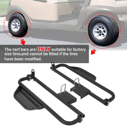Solidspare Golf Cart Nerf Bars Running Boards Side Step For Electric Club Car DS 2004-2008