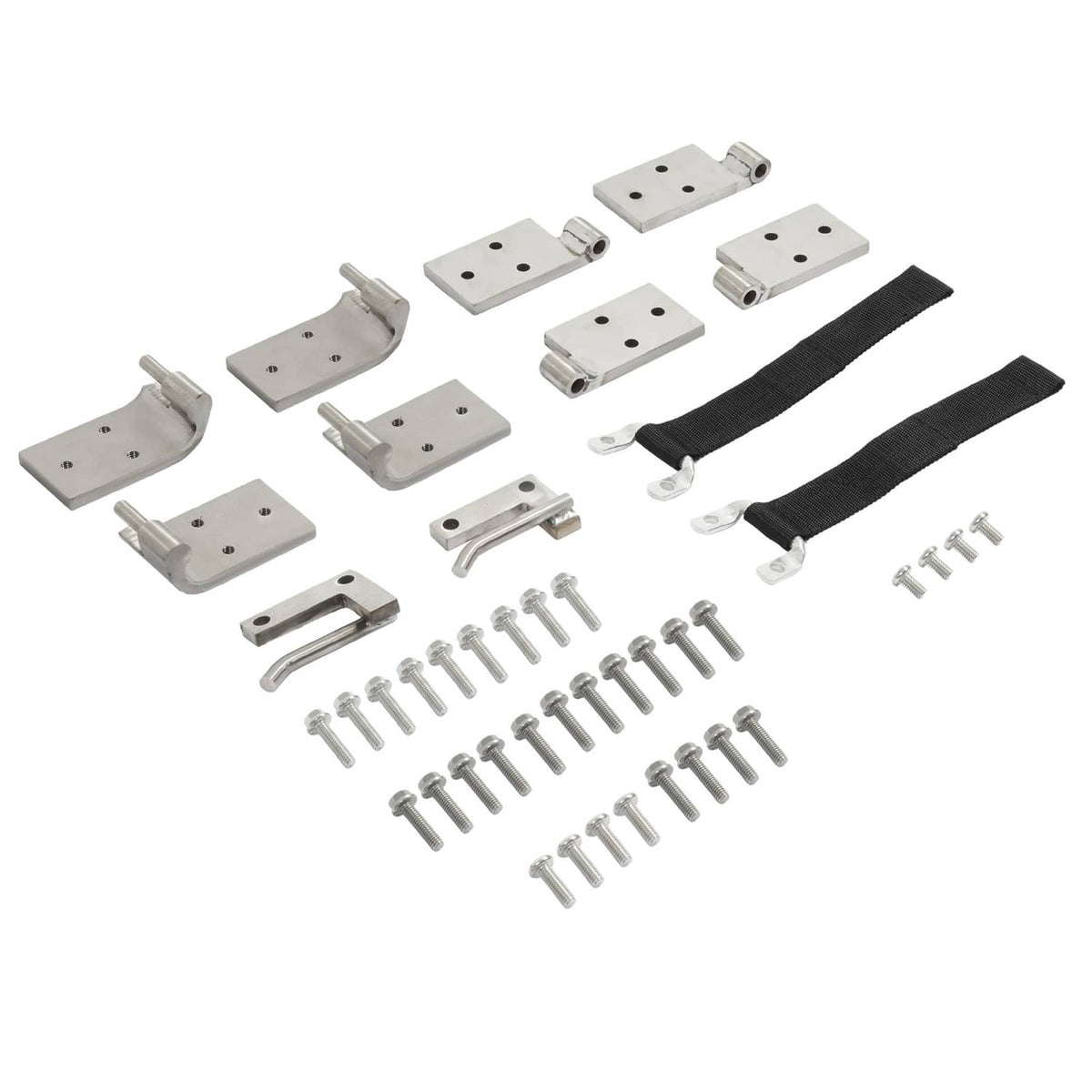 Solid Spare Door Hinges Fit 1966-1977 Early Ford Bronco Silvery 304 Stainless Steel LH&RH