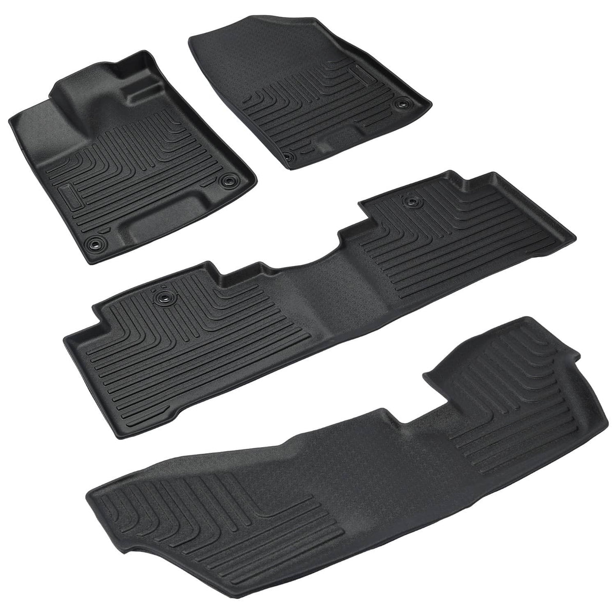 Solidspare TPE Front & Rear Floor Mats Liner Black All Weather For 2014-2020 Acura MDX NEW
