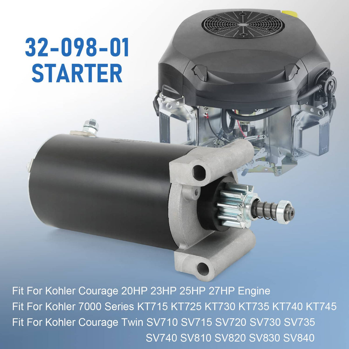 Solidspare Starter for Kohler Dixon 7000 Series  Kt715 Kt725 Kt730 Kt735 Kt740 Kt745