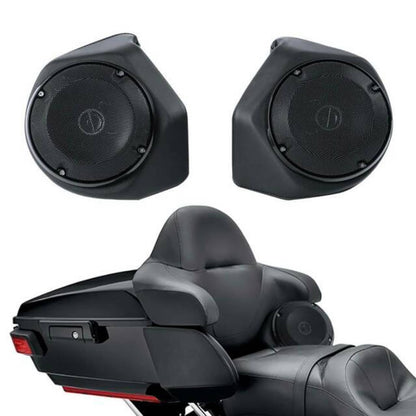 Solidspare 6.5" Speaker Pods Box Pack Trunk For Harley Touring Tour Pak Electra Glide 14-24