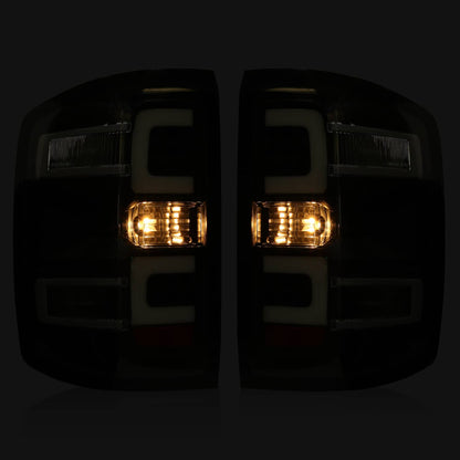 Solid Spare Sequential Led Tail Lights For Chevy Silverado 1500 2500 3500HD 2014-2018