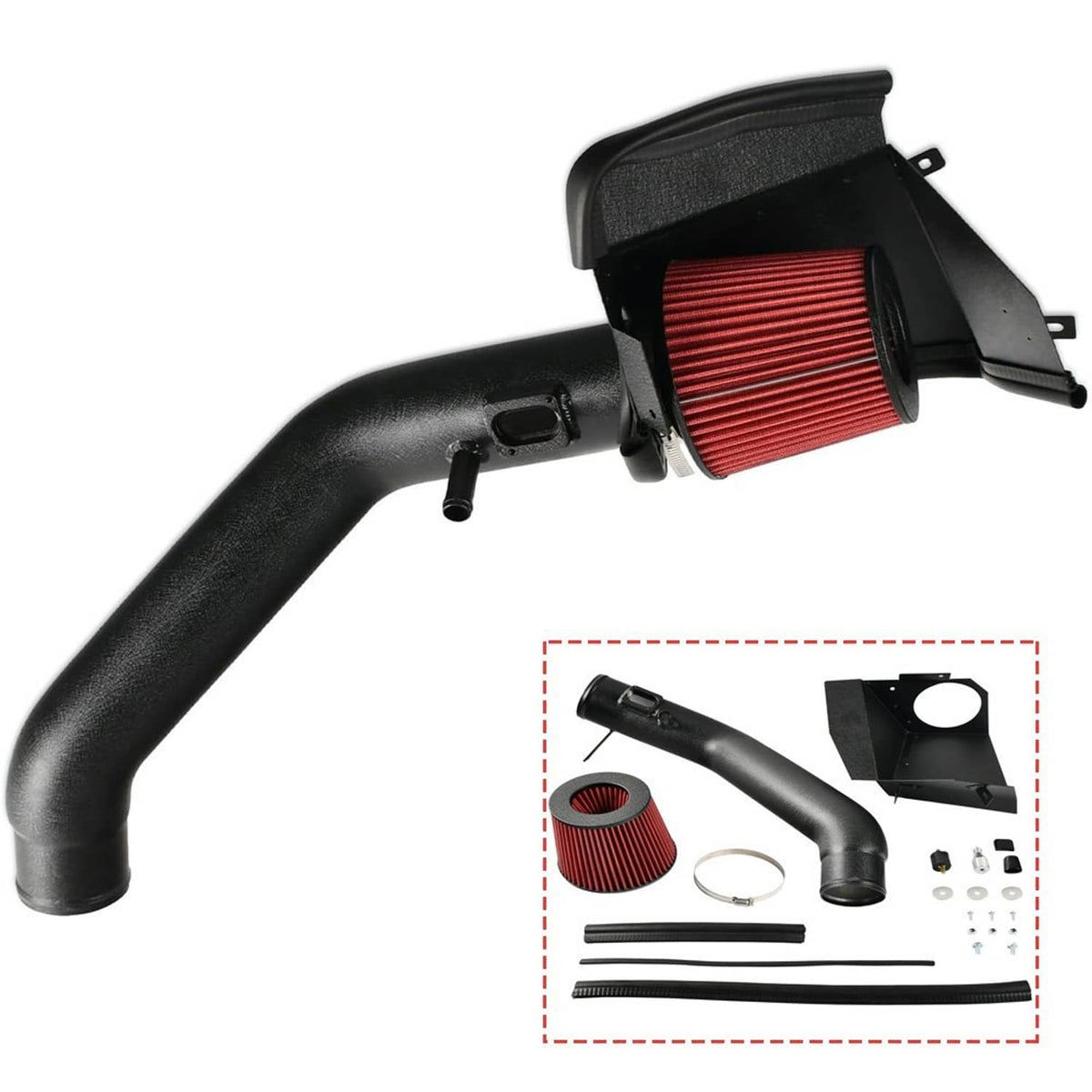 Solidspare Cold Air Intake System For 12-15 BMW 335i/14-16 435i M235i /16 M2 N55 3.0L Turbo
