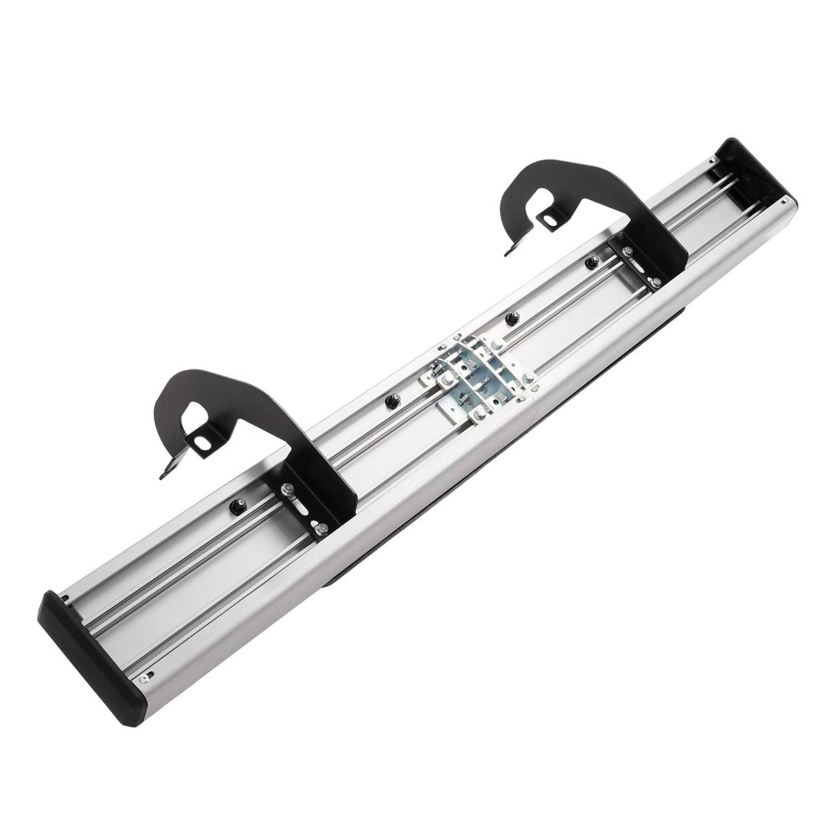 Solid Spare Side Step Bar Running Boards Silver+Black For 19-25 Silverado Sierra Regular Cab