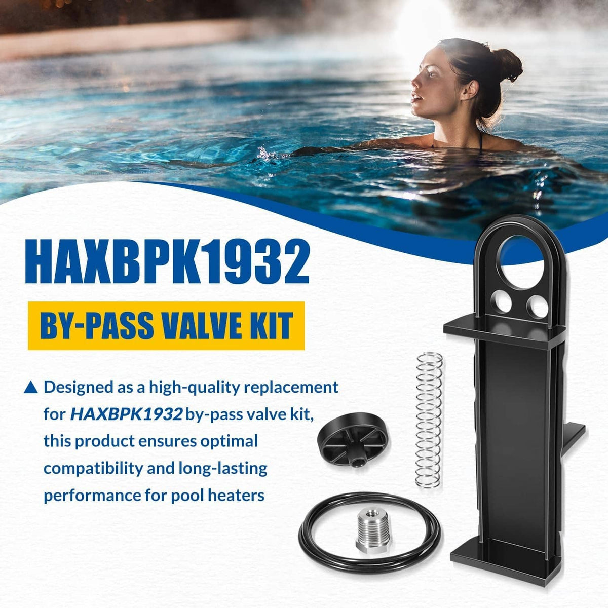 Solidspare HAXBPK1932 by-Pass Valve Kit for Hayward H2001 H1501 H2501, Made After 10/28/20