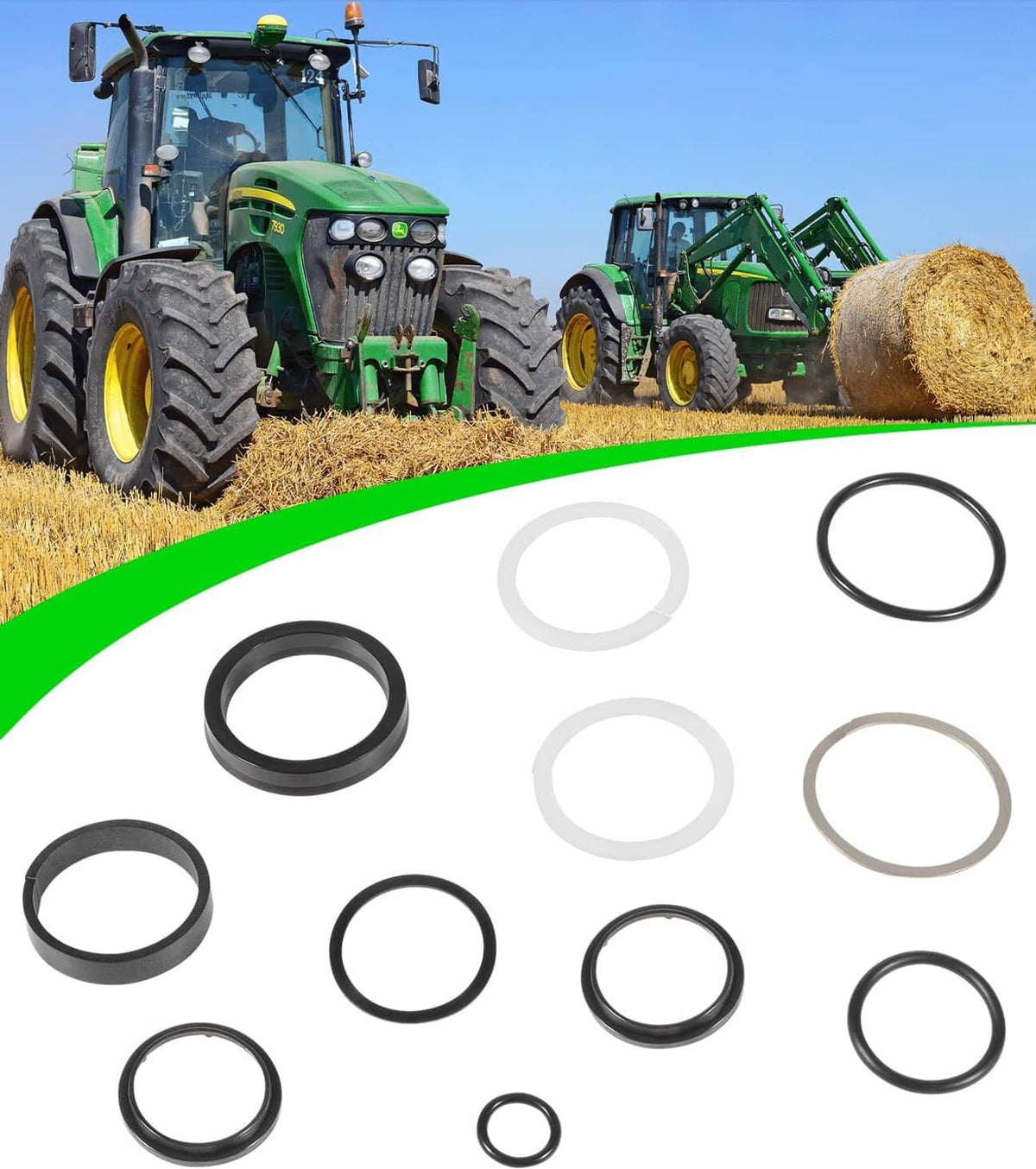 Solid Spare AE50113 Hydraulic Gate Cylinder Seal Kit for John Deere Cylinder AE40897 AE40898