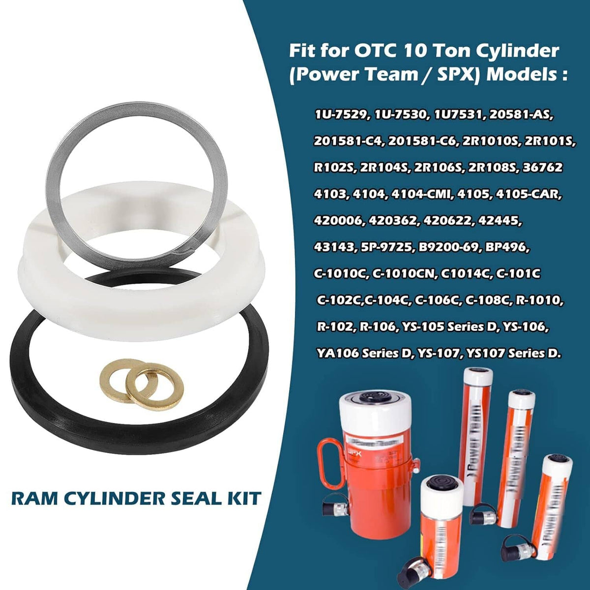 Solid Spare Ram/Cylinder Seal Kit Replacement For OTC 10 Ton Cylinder Replace 4105 420576