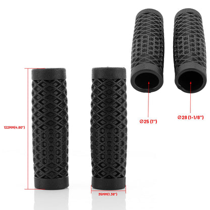 Solidspare Left and Right Motorcycle Handlebar Hand Grips 1" 1-1/8'' For Harley Sportster