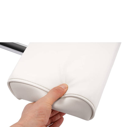 Solidspare For Universal Boat Seat Backrest W/Folding Arms Leaning Post White + Silvery