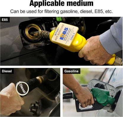 Solidspare New 30 Micron Inline Fuel/Petrol Filter & Bracket Billet Aluminum An6/An8/An10
